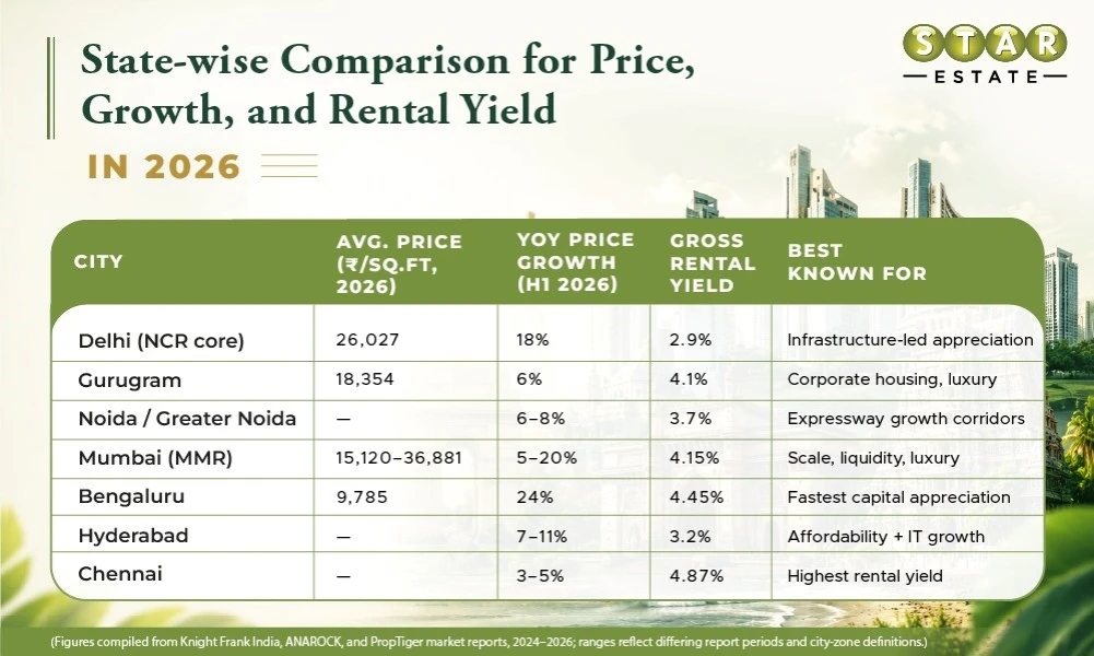 Property Price, Growth and Rental Yield in 2026